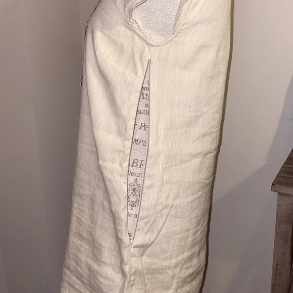 Vineyard Vines linen cap sleeve ivory dress size 4​ - Picture 6 of 9